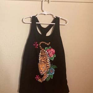 Black shirt with tiger